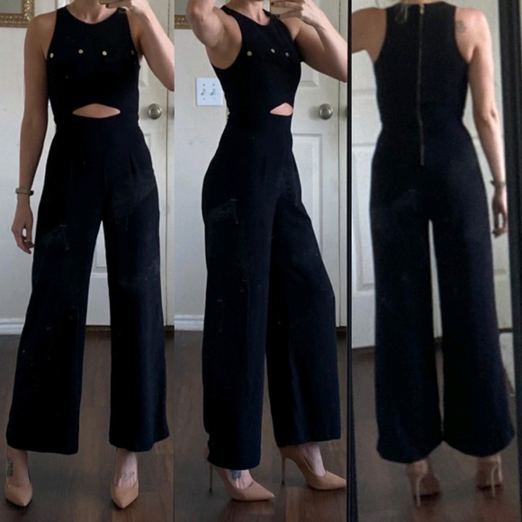 Naven Pants - NBD X Naven Revolve black cut out jumpsuit